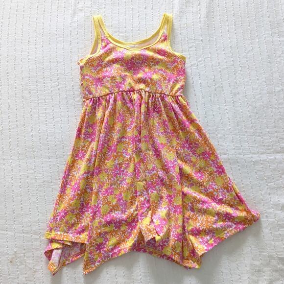 Girls Summer Sundress Set Yellow Floral & Pink Purple Tie Dye size 5 - Picture 4 of 8